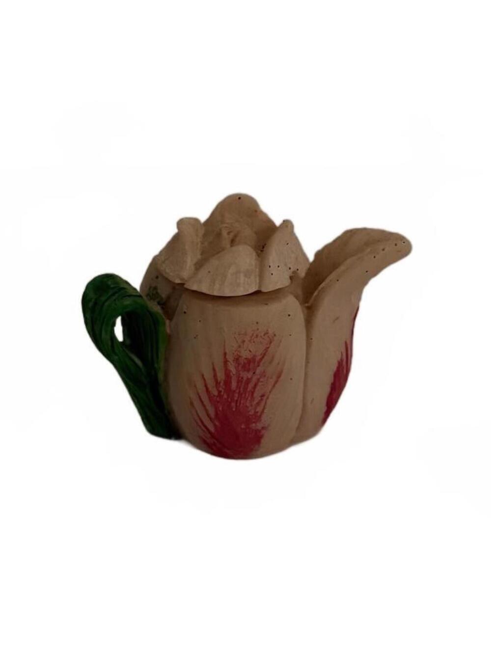 This is a vintage Avon "Summer Pink Peony" miniature collectible teapot